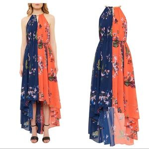 Ted Baker London Tropical Oasis Pleated Maxi Dress